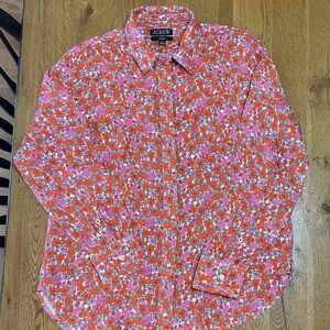 J. Crew floral Classic Blouse Size 8